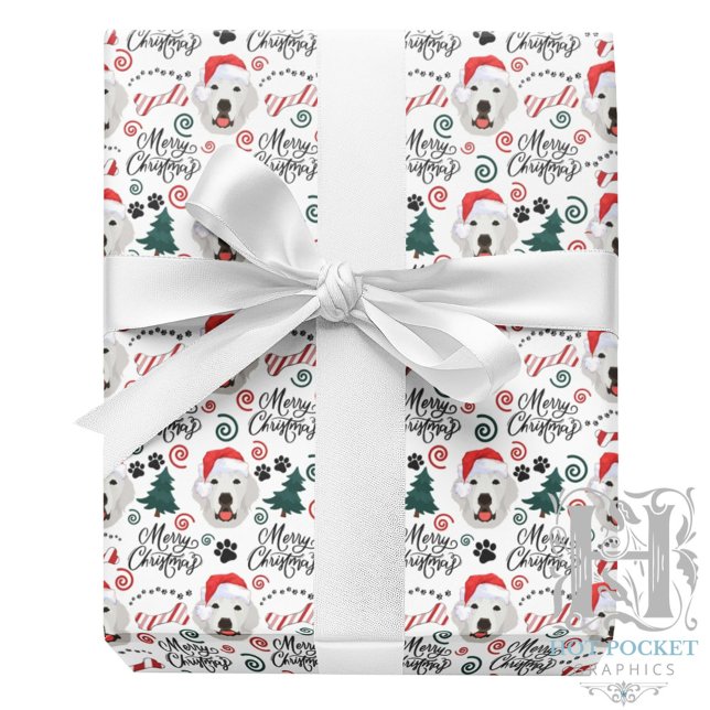 Großer Pyrenäen Weihnachtspapier Geschenkpapier (Von Creator hochgeladen)