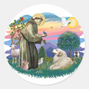 Großer Pyrenäenhund (#2) Runder Aufkleber