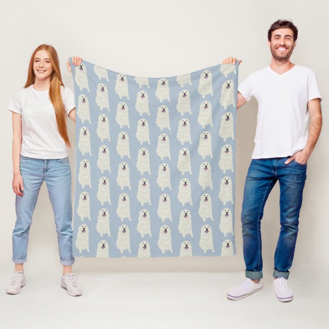 Großer Pyrenäenhund Fleecedecke (Beispiel)