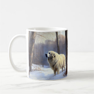 Großer Pyrenäenhund Lass es schneien Weihnachten Kaffeetasse