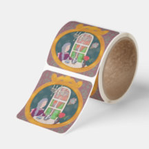 Großer quadratischer Aufkleber – Inspirierendes Ku