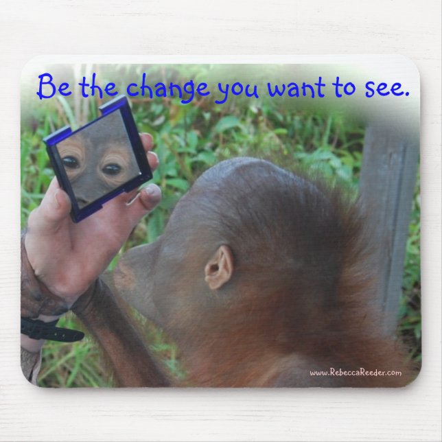 Großer Rateberühmte Zitat-Änderung Mousepad (Vorne)