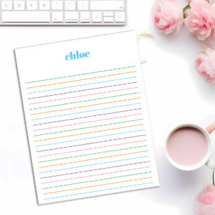 Grosser Regenbogen Personalisierter Notepad Notizblock