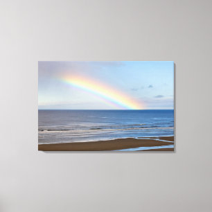 Großer Regenbogen über dem Pazifik bei Leinwanddruck