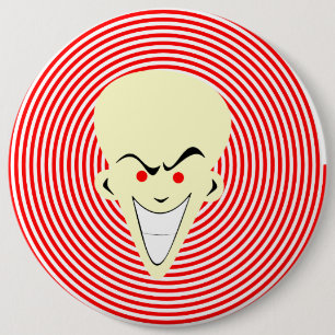 Großer Retro-Cartoon-Optische-Illusion-Hypnotiseur Button