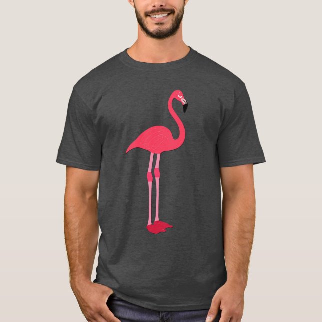 Grosser rosa Flamingo-T - Shirt (Vorderseite)