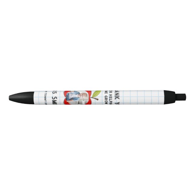 Großer roter Apfel Lehrer Danke Foto Stift | Perso (Vorderseite)