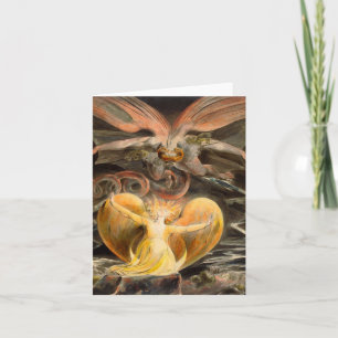 Großer roter Drache und die Frau mit der Sonne bek Karte
