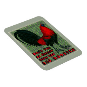 Großer Roter Hahn Magnet