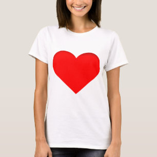Großer roter Herz-Druck-Entwurf T-Shirt