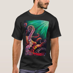 Großer roter Krake T-Shirt