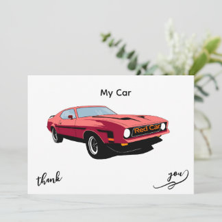Großer roter Wagen – Meine Auto-Design-Einladung Einladung