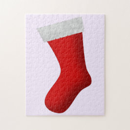 Großer roter WeihnachtsStrumpf Puzzle