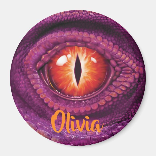 Großer runder Drachenaugenmagnet Magnet (Vorne)