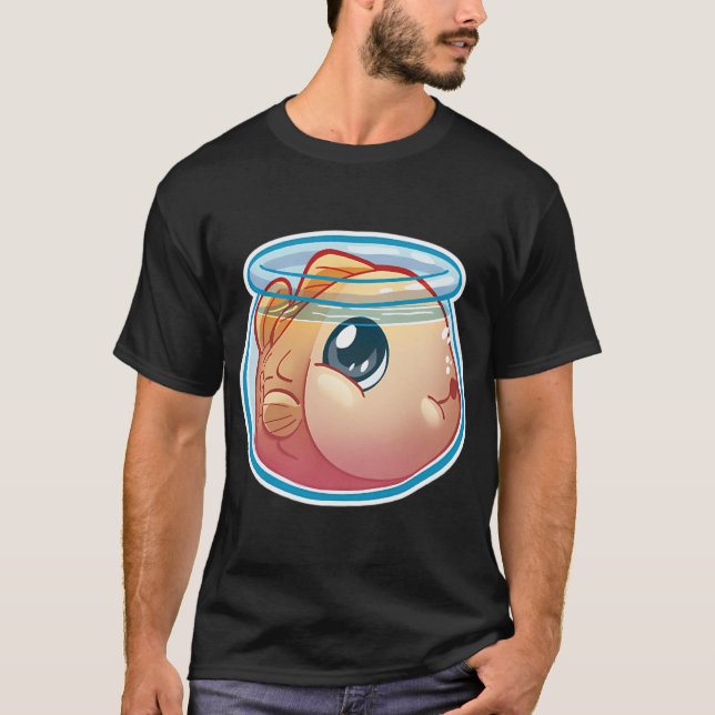 Großer runder Fisch T-Shirt (Vorderseite)