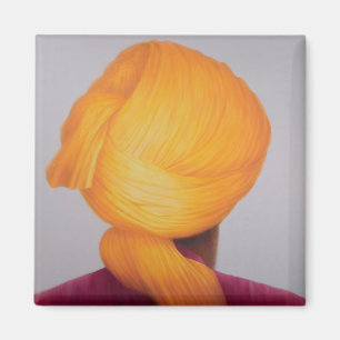 Großer Safran-Turban Magnet