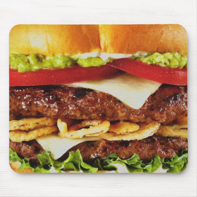 Großer saftiger Cheeseburger Mousepad (Vorne)