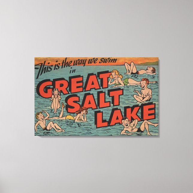 Großer Salzsee, UtahDer Weg, den wir schwimmen in  Leinwanddruck (Vorderseite)