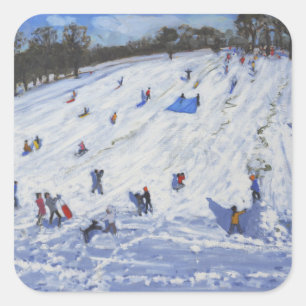 Großer Schneemann Chatsworth 2012 Quadratischer Aufkleber