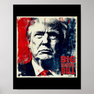 Großer schöner Bill lustiger Trump Poster