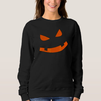 Großer Schrecklicher Orange Wilder Kürbis Gesicht  Sweatshirt