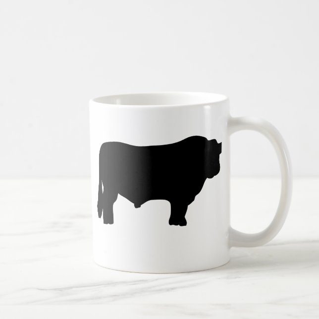 großer schwarzer Angus-Stier Kaffeetasse (Rechts)