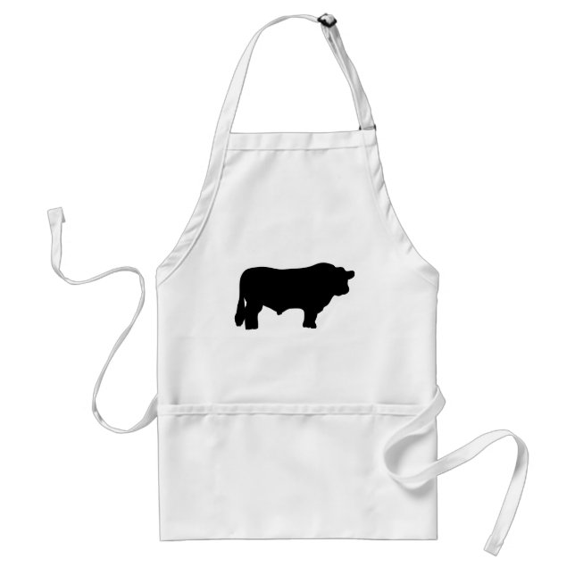 großer schwarzer Angus-Stier Schürze (Vorne)
