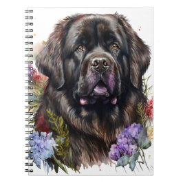 GROSSER SCHWARZER NEWFOUNDLAND HUND NOTIZBLOCK