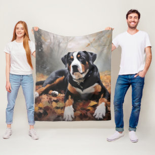 Grosser Schweizer Berg im Herbst Leaves Fall Fleecedecke