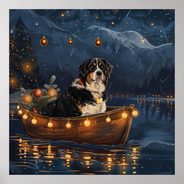 Grosser Schweizer Berg Weihnachtsfest Reise Poster (Vorne)