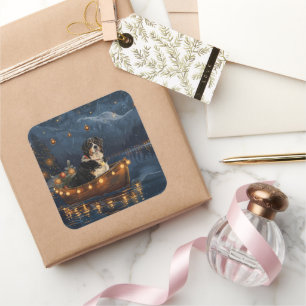 Grosser Schweizer Berg Weihnachtsfest Reise Quadratischer Aufkleber