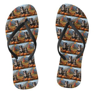 Grosser Schweizer Berggipfel Herbst Kürbisgeplänke Flip Flops