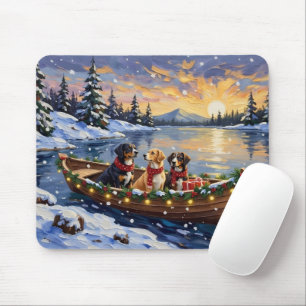 Großer Schweizer Sennenhund Weihnachtsboot Urlaub Mousepad