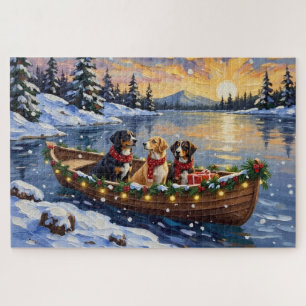 Großer Schweizer Sennenhund Weihnachtsboot Urlaub Puzzle