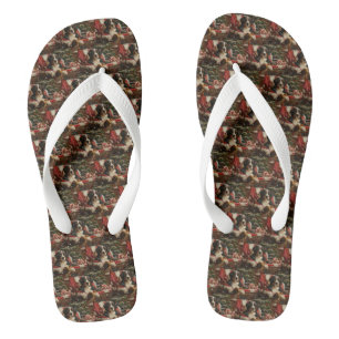 Großer Schweizer Sennenhund Weihnachtsfestlich Flip Flops