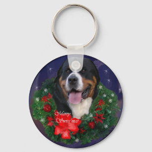 Großer Schweizer Sennenhund Weihnachtsgeschenke Schlüsselanhänger