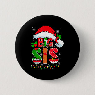 Großer Schwester Santa Hut Neue Ankündigung große  Button