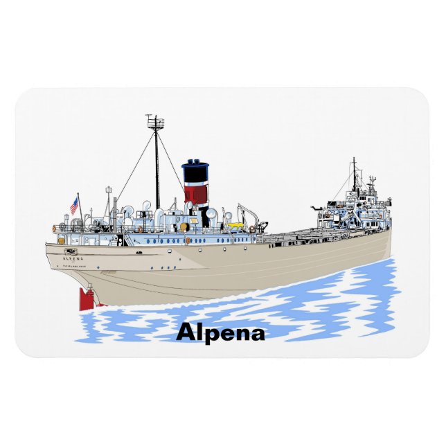 Großer Seenfrachter Alpena Magnet (Horizontal)