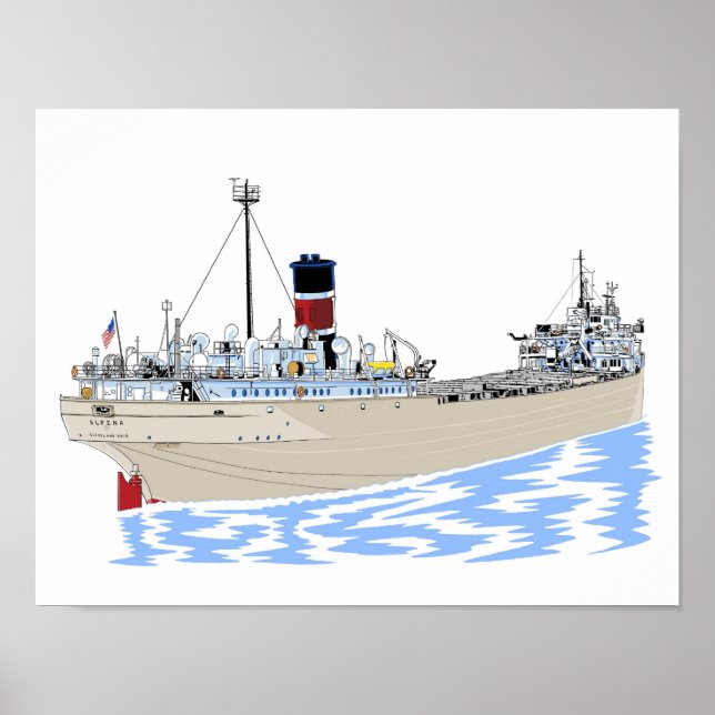 Großer Seenfrachter Alpena Poster (Vorne)