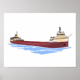 Großer Seenfrachter Edmund Fitzgerald Poster