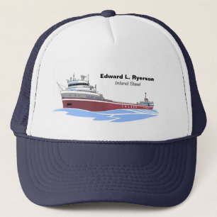 Großer Seenfrachter Edward L. Ryerson-Plakatwand Truckerkappe