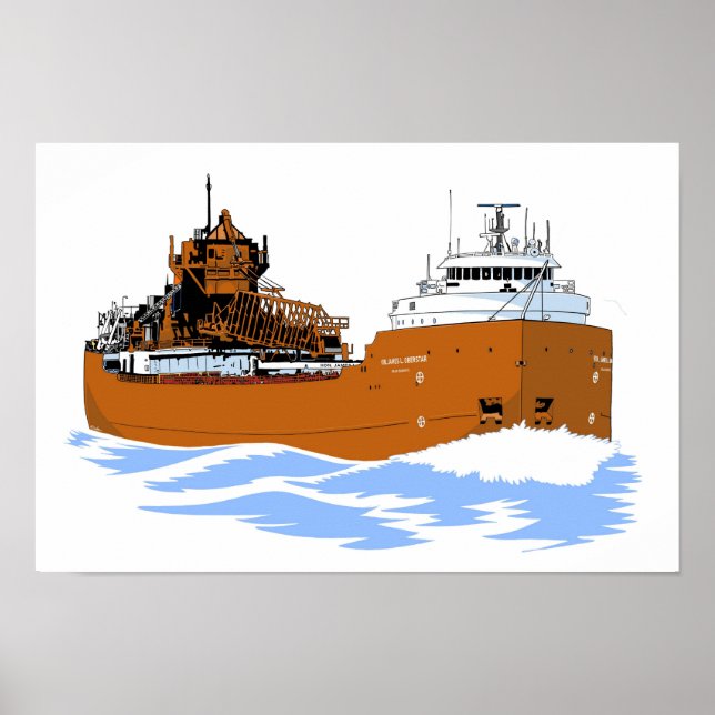 Großer Seenfrachter Hon. James L. Oberstar Poster (Vorne)