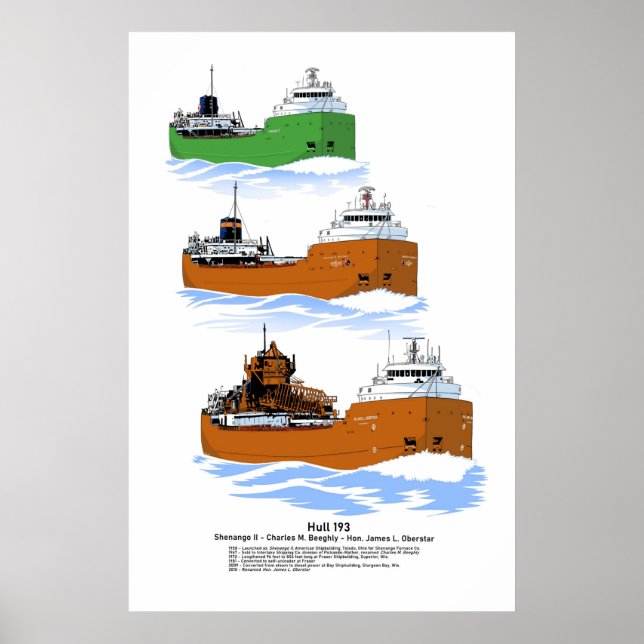 Großer Seenfrachter James Oberstar Geschichte Poster (Vorne)