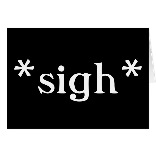 Großer Seufzer: Karten (Schwarzes) (Vorderseite (Horizontal))