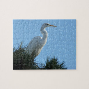 Großer Silberreiher im sonnigen Florida Puzzle