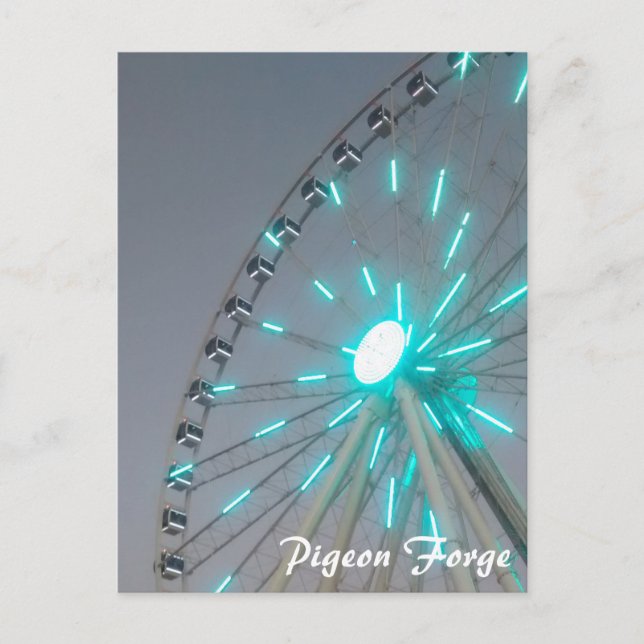 Großer Smoky Mountain Ferris Wheel Taube Schmiede  Postkarte (Vorderseite)