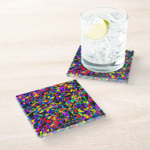 Grosser Spritzer - Untersetzer aus Glas