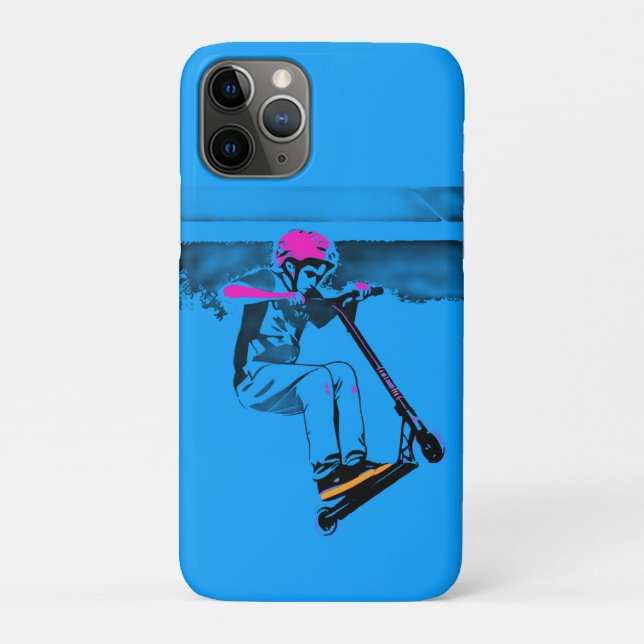 Großer Sprung - Rollerfahrer Case-Mate iPhone Hülle (Rückseite)