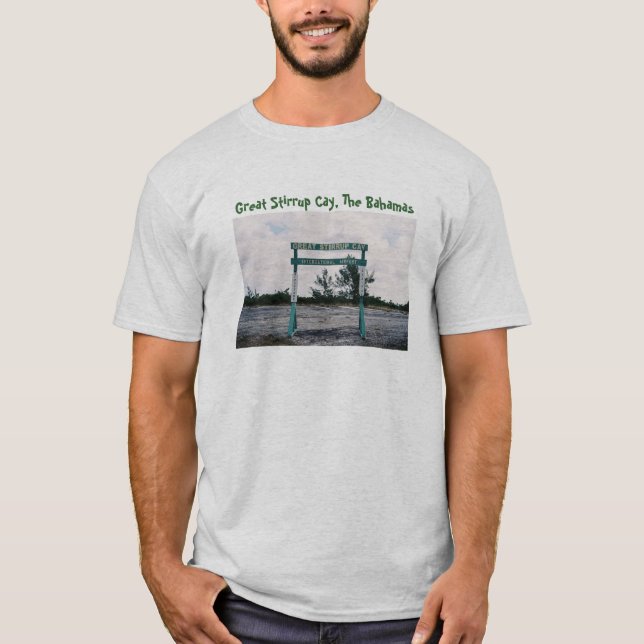 Großer Steigbügelcay-internationaler Flughafen T-Shirt (Vorderseite)