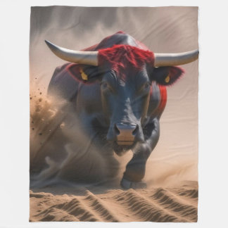 großer Stier Fleecedecke